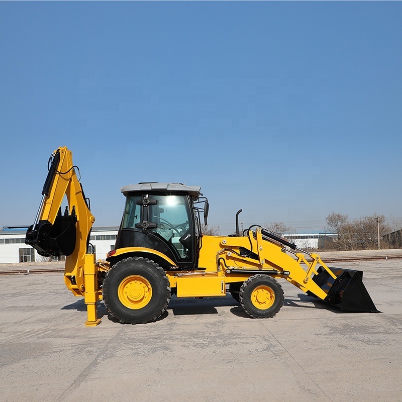 Multifunctional Luxurious Type C WZ40-30C backhoe loader machinery with 4 in 1 bucket