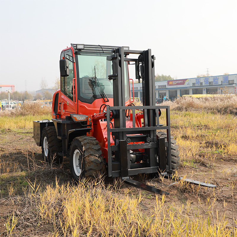 Discount off road forklift compact 3 Ton 5 Ton all terrain forklift 4x4