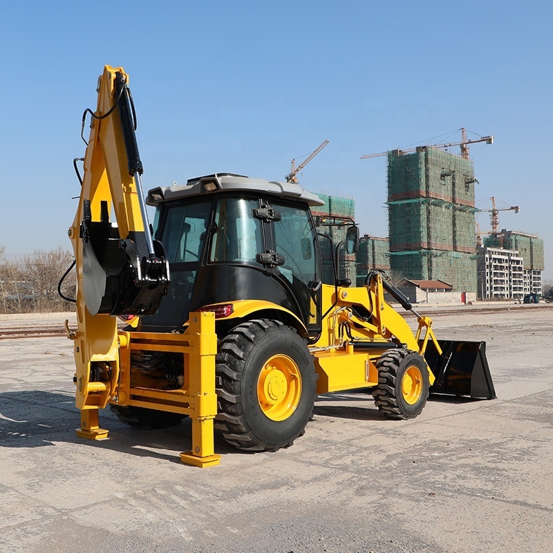 Multifunctional Luxurious Type C WZ40-30C backhoe loader machinery with 4 in 1 bucket