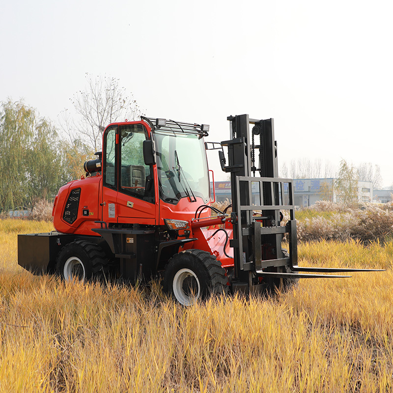 Discount off road forklift compact 3 Ton 5 Ton all terrain forklift 4x4