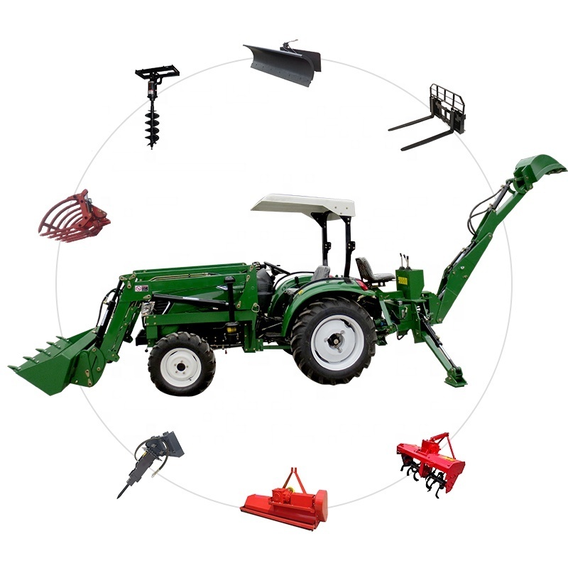 SAAO Compact Small Mini TLB Backhoe Loader Tractor with Front End Loader and Backhoe