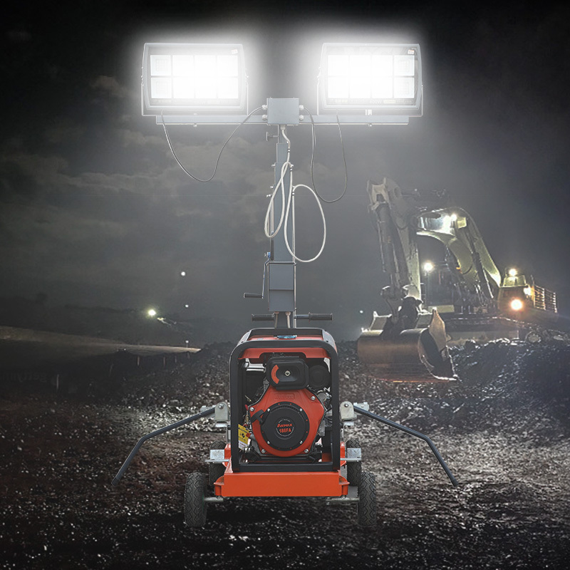 Top Quality Generator Light Tower Tower Light Led compact mobile light tower