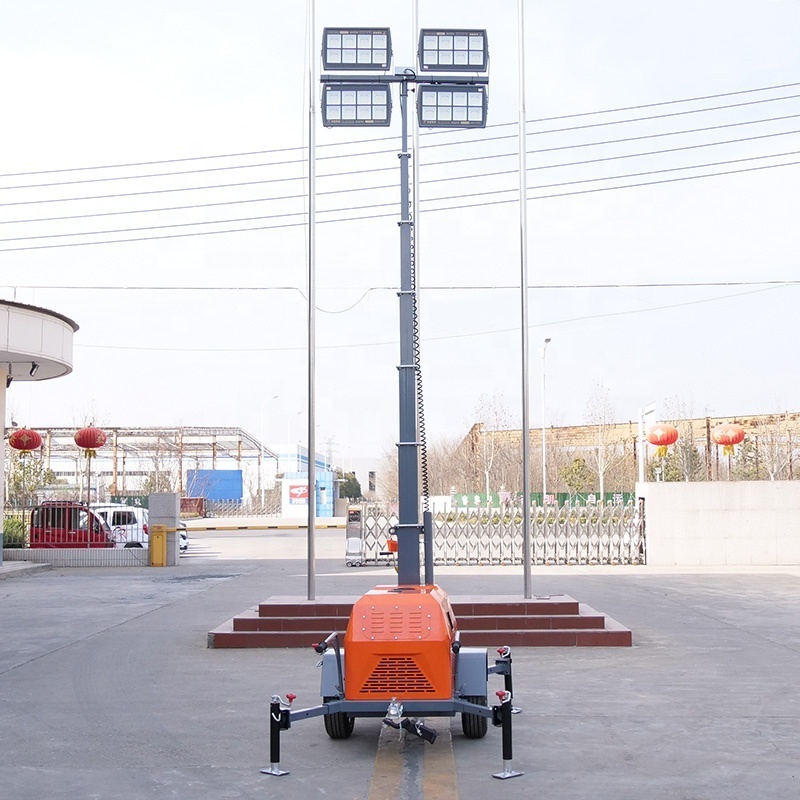 SAAO 5m 7m 9m 4x400W 4x1000W Metal Halide LED Lighting Mobile Light Tower