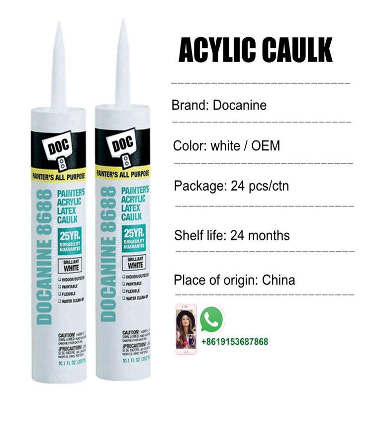 Fast Cure Edge Filling Caulking Water Based Solvent-free Anthracite Siliconized Acrylic Latex Sealant