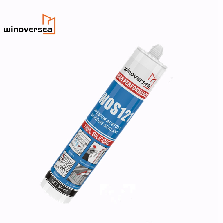 WOS-121 Aquarium Acidic Curing black Glass Glue Silicone Sealant Quick Drying