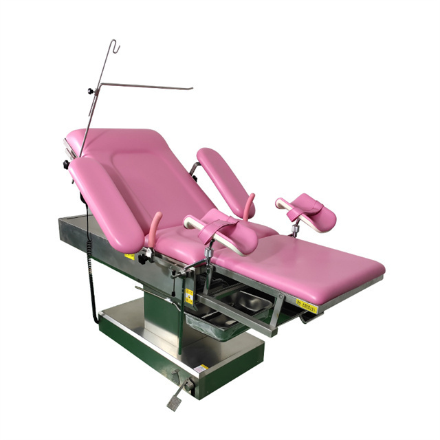 Gynaecological Examination Bed With Stirrups Manual Gynecological Chair Medical Gynecological Operating Table