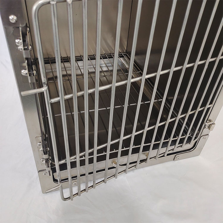 304 stainless steel oxygen puppy pet carrier cage Veterinary icu transparent oxygen cage vet oxygen supply dog cat cage glass