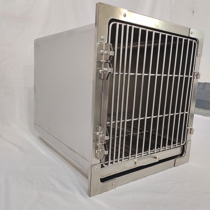 304 stainless steel oxygen puppy pet carrier cage Veterinary icu transparent oxygen cage vet oxygen supply dog cat cage glass