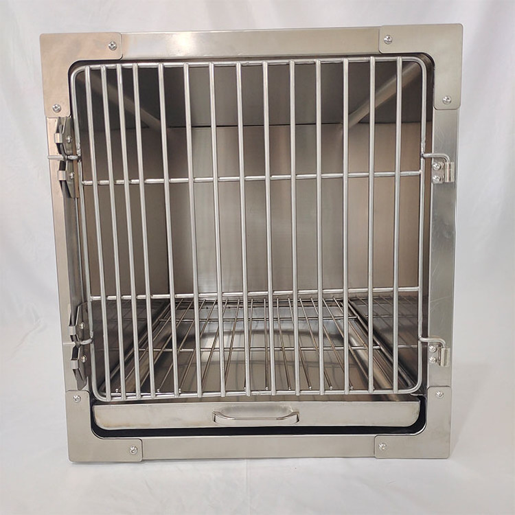 304 stainless steel oxygen puppy pet carrier cage Veterinary icu transparent oxygen cage vet oxygen supply dog cat cage glass