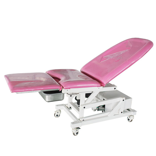 Hospital portable electric obstetric exam bed examination gynecology table gynecologist chair for sale