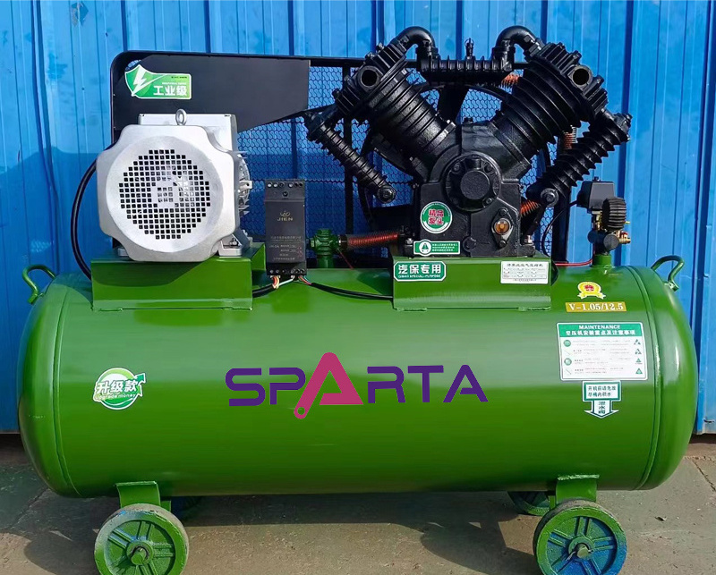 Portable Piston Compressor Industrial 3KW 8Bar Belt Driven Air Compressor with 100L 200L 300L Air Tank