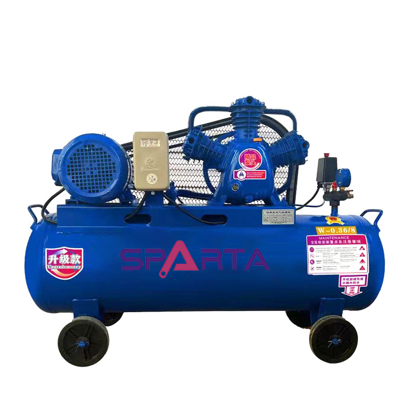 Portable Piston Compressor Industrial 3KW 8Bar Belt Driven Air Compressor with 100L 200L 300L Air Tank