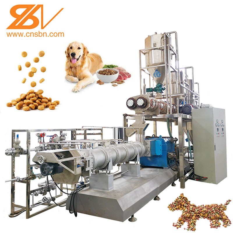 2024 hot sales  1000kg /h automatic machine pet dog cat puppy kibble canine food extruder aquatic fish shrimp feed machine