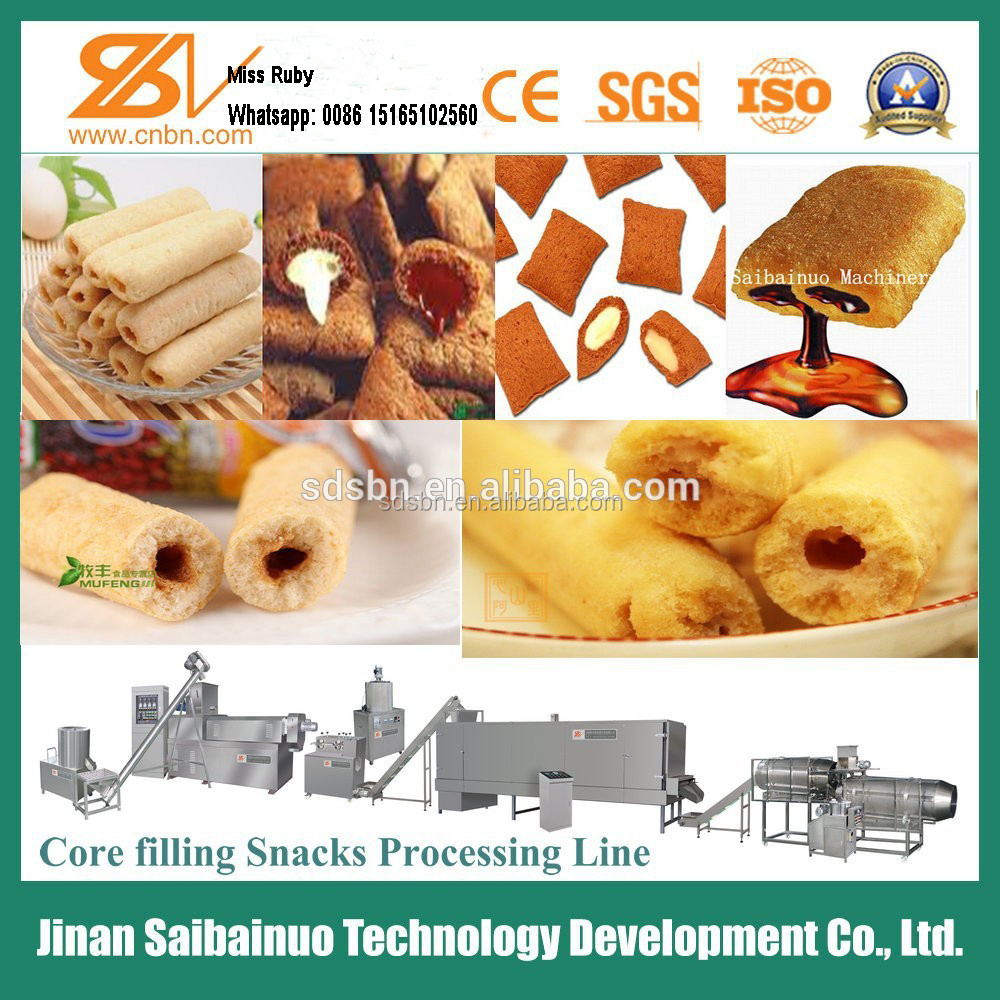 Rice cracker corn snacks making machine puffed food processing line