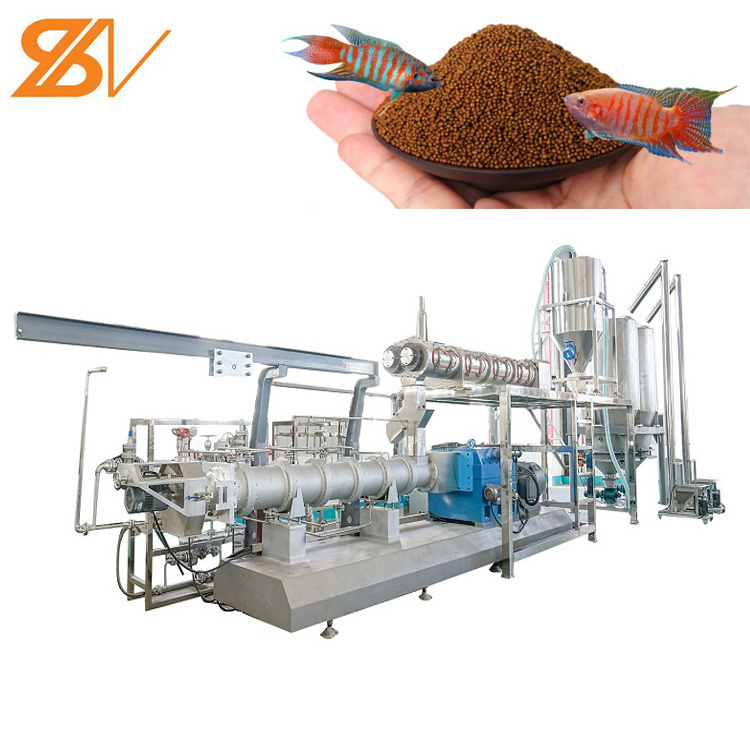 100-6000kg per hour 1-14mm Floating fish food making manufacturing machine extruder processing equipment