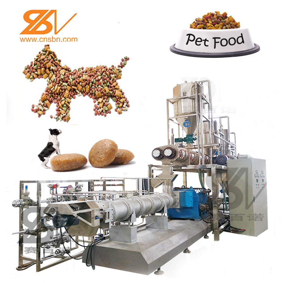 30 years factory 1000kg /h automatic machine pet food extruder for dog food with heater