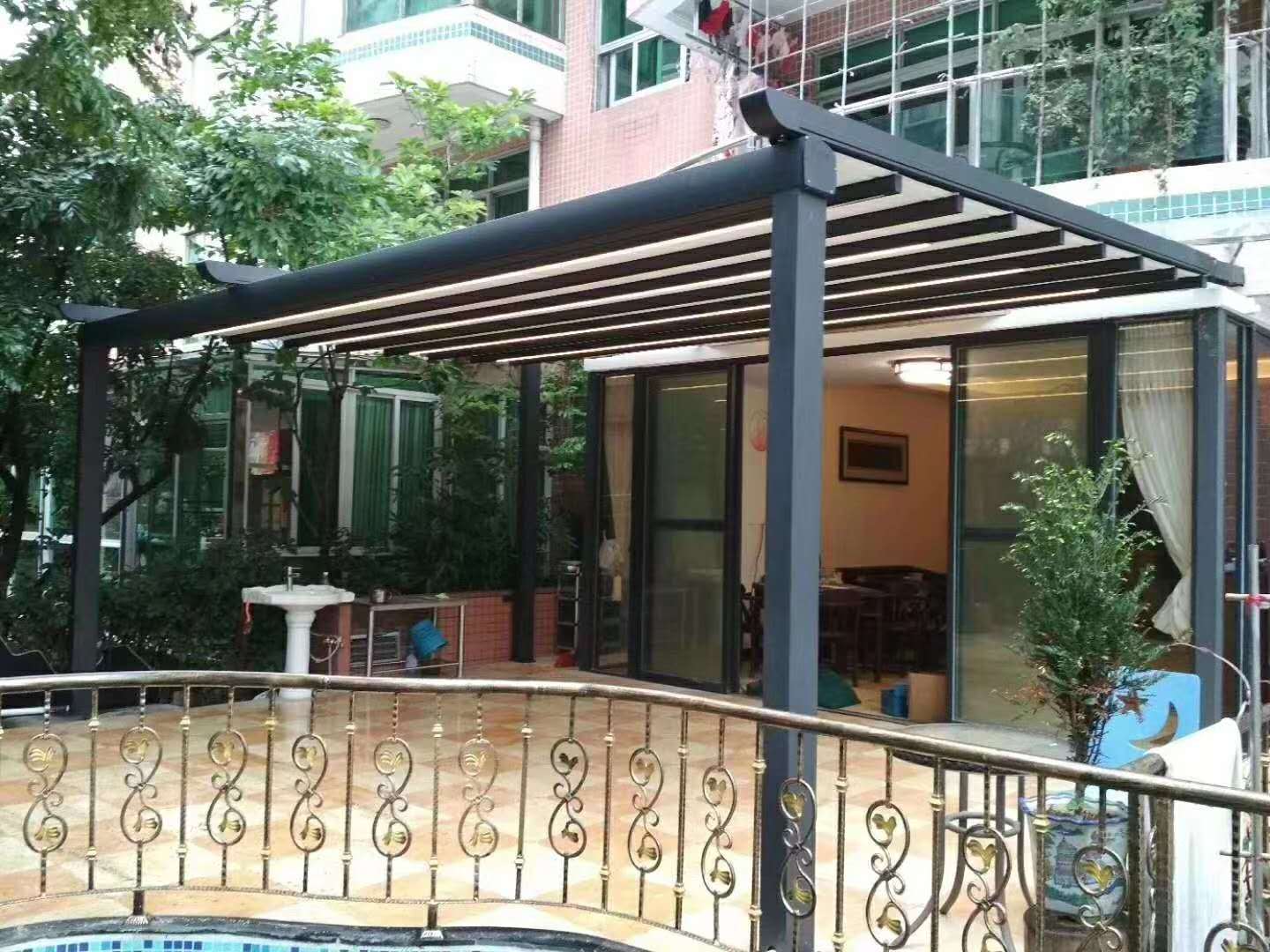 Garden Outdoor Aluminium Waterproof Sunshade Awning Gazebo terrace awning awning balcony