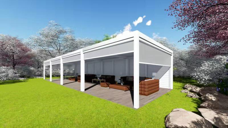 Modern Garden Waterproof Custom Outdoor 4X5M Gazebo  Bioclimatic Aluminium Pergola