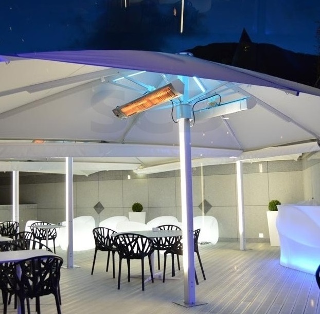 Luxury Garden Shade Umbrella Aluminum Parasol Patio Led Out Door Beach Umbrella