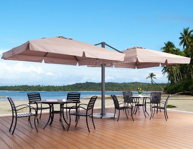 Outdoor Beer Full Aluminum Alloy Duplex Roman Umbrella