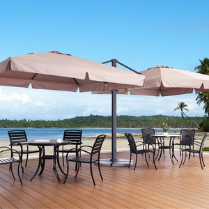 Outdoor Beer Full Aluminum Alloy Duplex Roman Umbrella