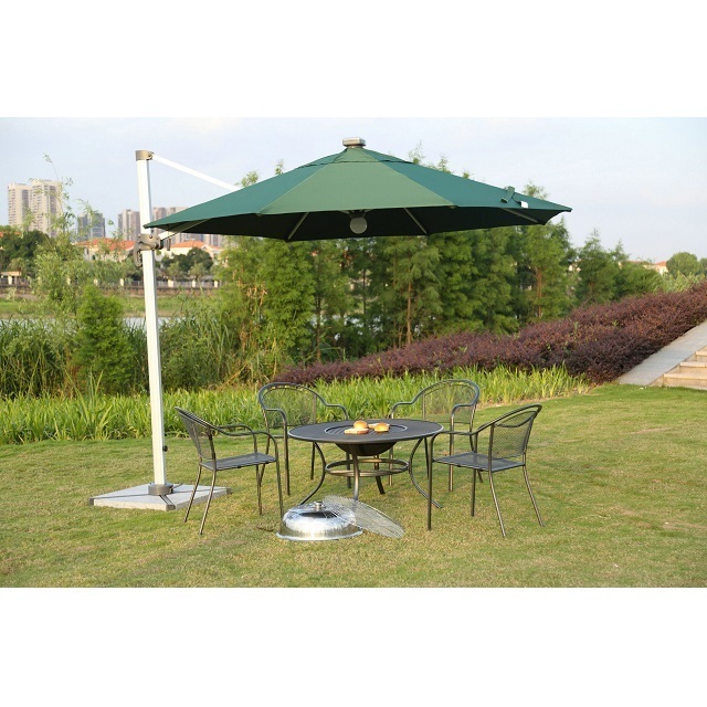 Solar Remote Control Roman Umbrella for Outdoor Garden