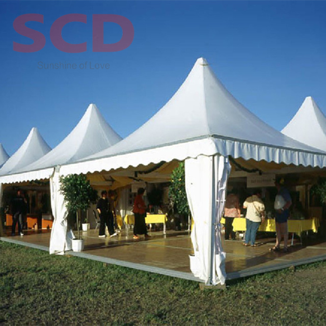 Aluminum Canopy Pagoda Gazebo transparent pvc window Outdoor party pagoda tent