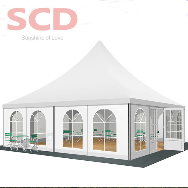 Aluminum Canopy Pagoda Gazebo transparent pvc window Outdoor party pagoda tent