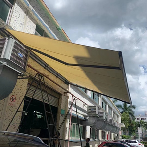 Double chain folded  arm electric retractable  awnings supplier  5m Projection  awning canopy