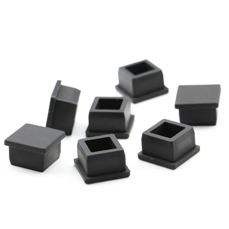 High Temperature Resistant Rubber End Cap Silicone Plug for Hole Pipe Tube Rubber Square Plug