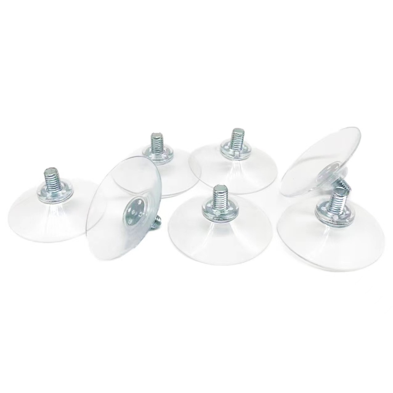 Rubber Suction Cup Wall Hook SuckerTransparent Suckers Turn Nut Glass Table Tops Storage Tool Hooks M4 M5 M6 M8 Screw