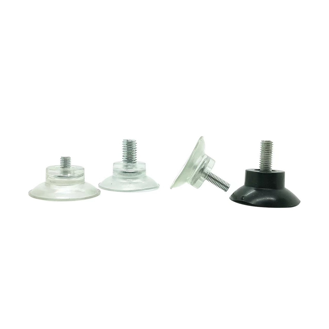 Rubber Suction Cup Wall Hook SuckerTransparent Suckers Turn Nut Glass Table Tops Storage Tool Hooks M4 M5 M6 M8 Screw