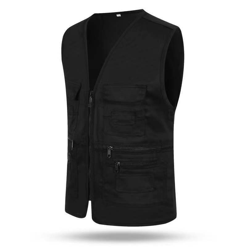 Custom designs newest hot sales outdoor men's multi pocket photography vest fishing cotton vest