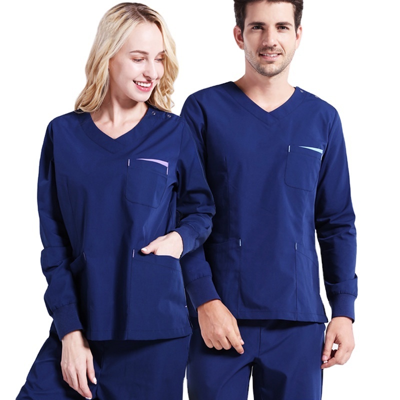 Surgical medical overalls pure cotton long and short sleeve hand washing gown operating room scrubbing gown doctor dental suit