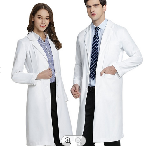 Wholesale Professional Unisex Cotton Polyester Hospital Uniforms Medical Science Doctor Nurse Wear White Lab Coat