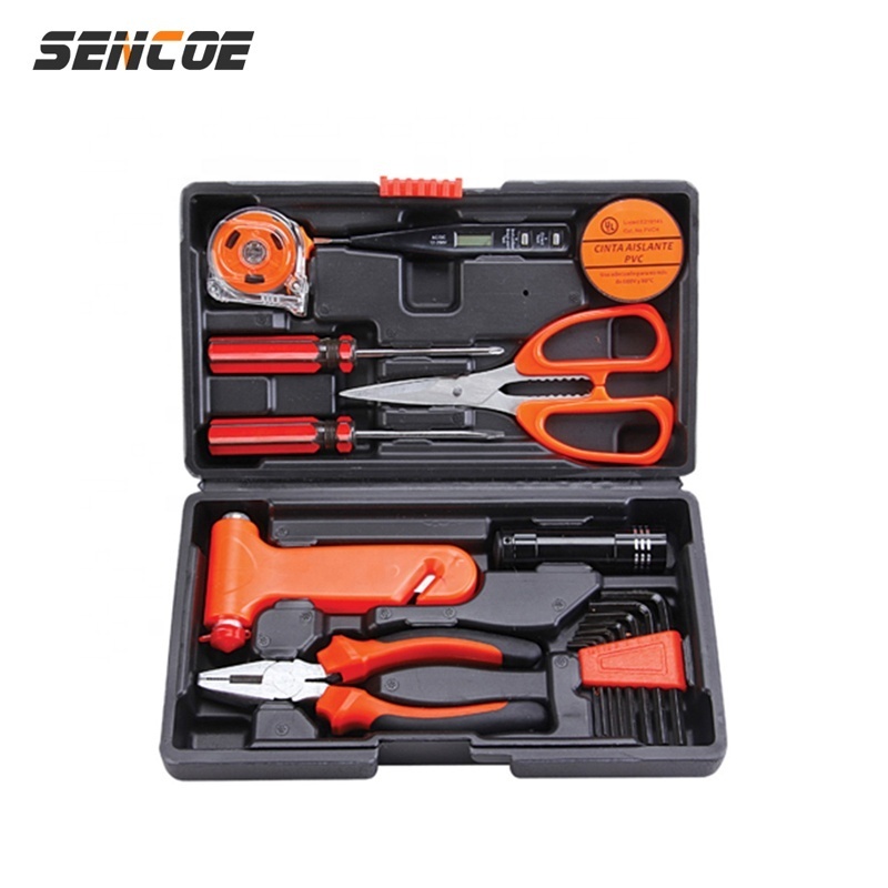 18pcs home hand tool set household woodworking combination toolbox auto repair kits gift toolkit manual garden tools