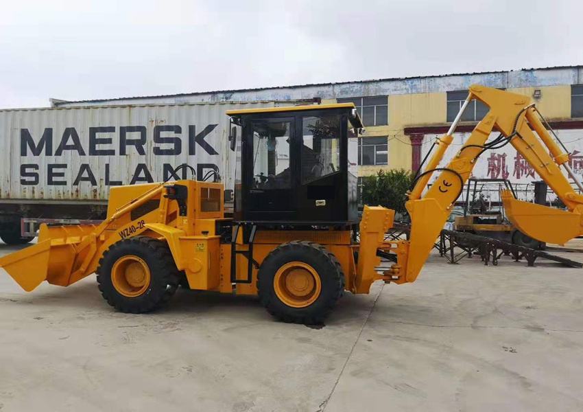 Muti-function WZ25-16 mini Wheel Backhoe Loader With Lift Excavator Bucket for sale