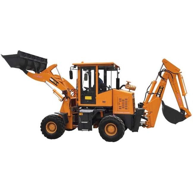 Muti-function WZ25-16 mini Wheel Backhoe Loader With Lift Excavator Bucket for sale