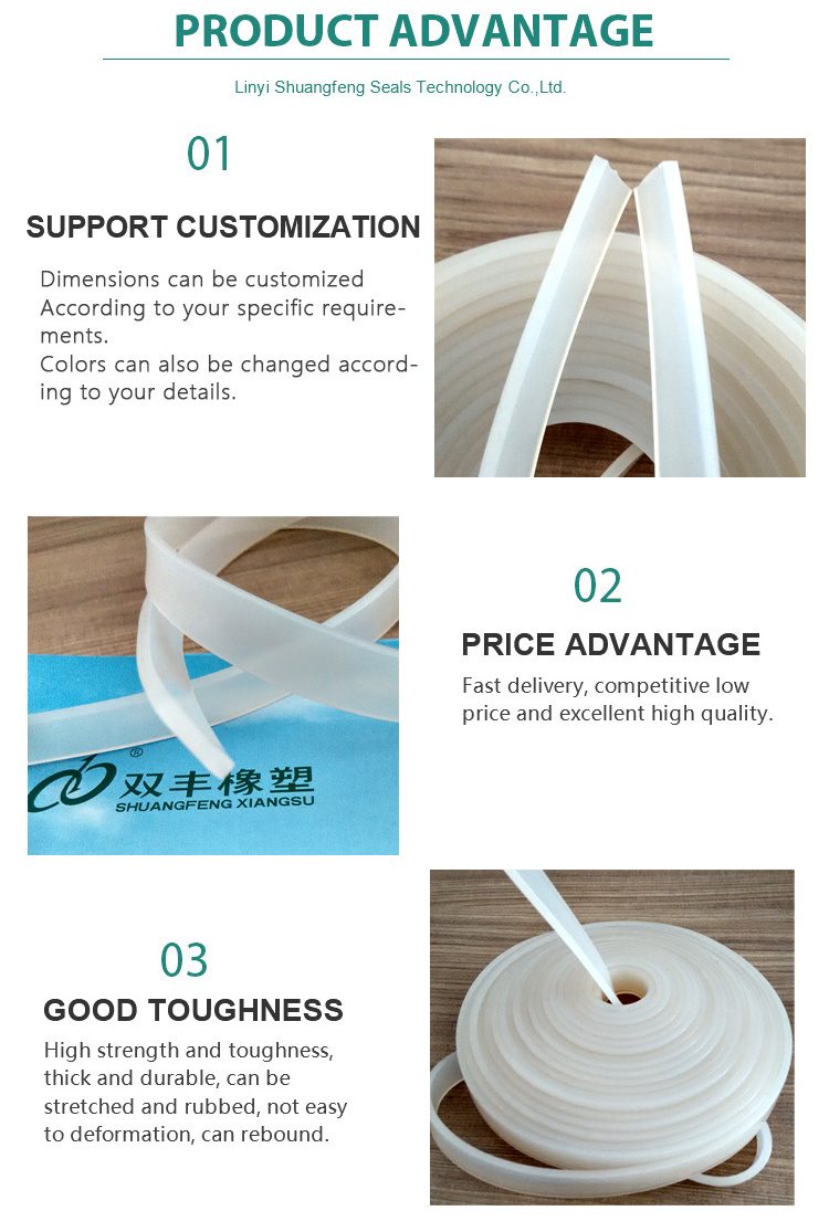 SEG silicone seal strips 14*3 rubber sealing strip