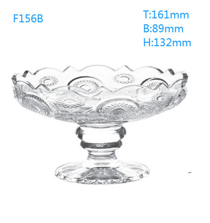 Popular Middle East Turkish sun Flower Engraved Glass Ice Cream  Bowl with Stem mini salad server  fruit serveing cup