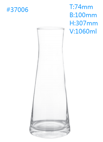 Special modern  hexagonal clear  water jug 1380 ml dinner smart tall Drinking  glass jar   fruit juice  tea pot  for bar hotel