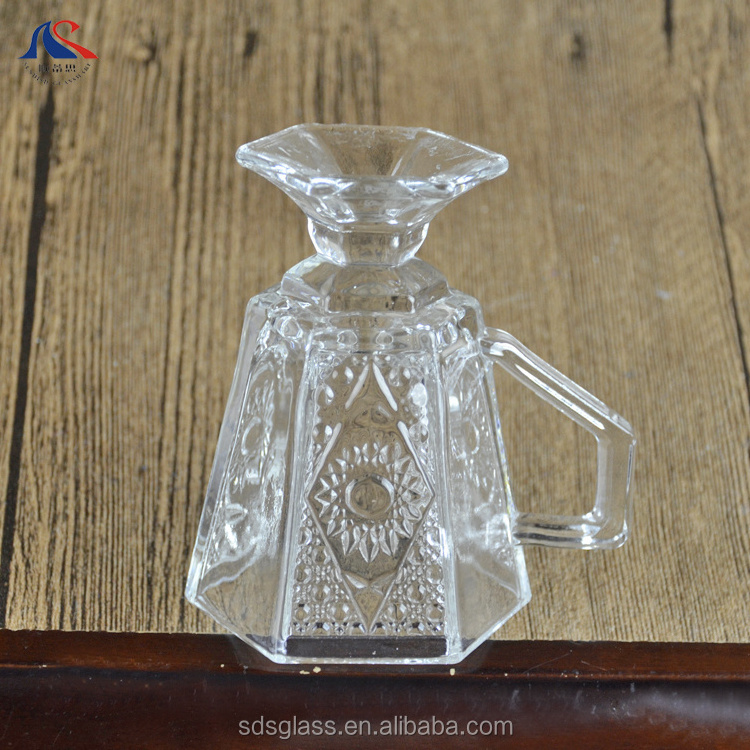 Moroccan 120ml 150ml Tea Glass Footed Small Mug With Octagonal Mouth Engraved Design Macchiato Coffee Cups Piccolo Espresso Cup