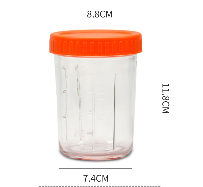 Wide Mouth Cereal Oatmeal Storage Glass Jar With Sealed Lid Airtight 350ml Measuring Bottle Factory Wholesale Drinking Mason Jar