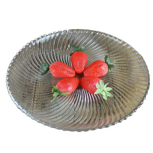 Round Turkish Glass Plates Heat Resistant Cold food   dish  fruit salad nuts  tray  For party decorative