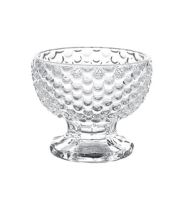 Popular Middle East Turkish sun Flower Engraved Glass Ice Cream  Bowl with Stem mini salad server  fruit serveing cup