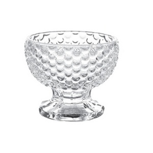 Popular Middle East Turkish sun Flower Engraved Glass Ice Cream  Bowl with Stem mini salad server  fruit serveing cup