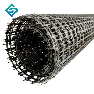 China High Tensile Strength PP Uniaxial Biaxial Triaxial Plastic Geogrid 30kn  for Road Construction plastic geogrid mesh price