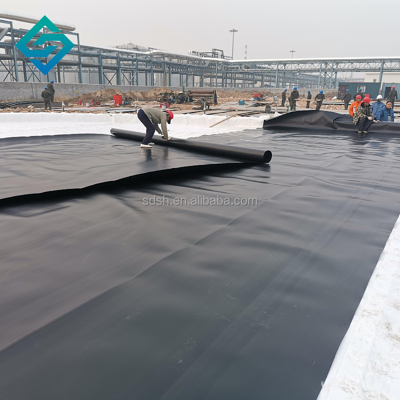 HDPE Liner Pond Liner 0.2mm 0.75mm 1.0mm Geomembrane Tank Liner Waterproof Membrane Composite geomembrane  prevent water seepage