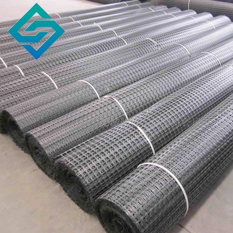 China High Tensile Strength PP Uniaxial Biaxial Triaxial Plastic Geogrid 30kn  for Road Construction plastic geogrid mesh price