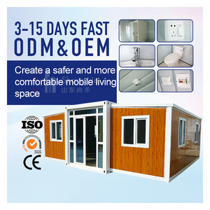 Light steel structure frame prefabricated modular container house foldable extendable mobile home house